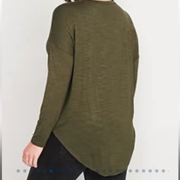 NWT Old Navy Green Long Sleeve Blouse Sz. XL- Tall - Picture 2 of 15